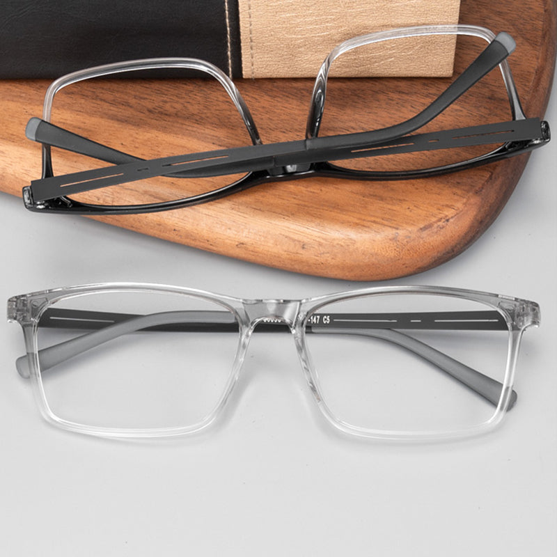 Rectangle Glasses EF1006 - Wide Frames for Men with Larger Heads