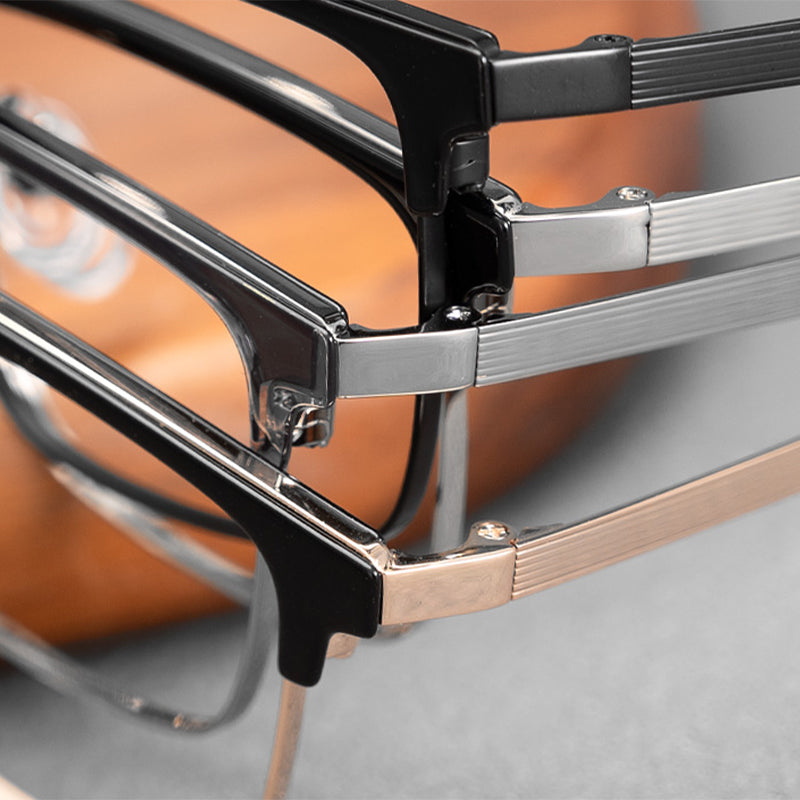 Browline Glasses EF1010 - Wide Frames for Men with Larger Heads