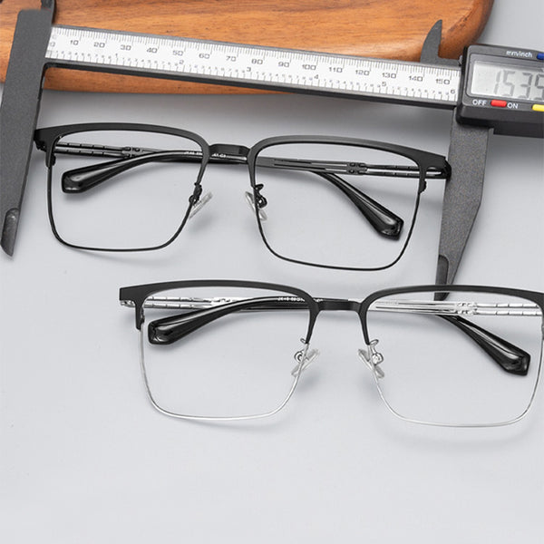 Square Glasses A3089 - Wide Frames for Men with Larger Heads