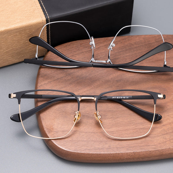 Square Glasses A1042 - Wide Frames for Men with Larger Heads