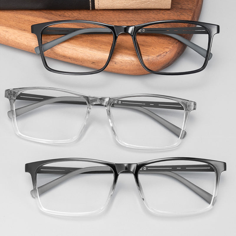 Rectangle Glasses EF1006 - Wide Frames for Men with Larger Heads