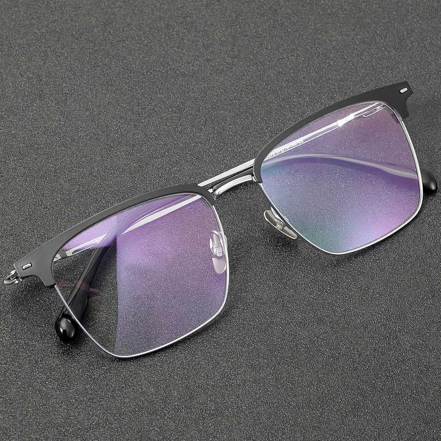 Browline Glasses EF1122 - Wide Frames for Men with Larger Heads