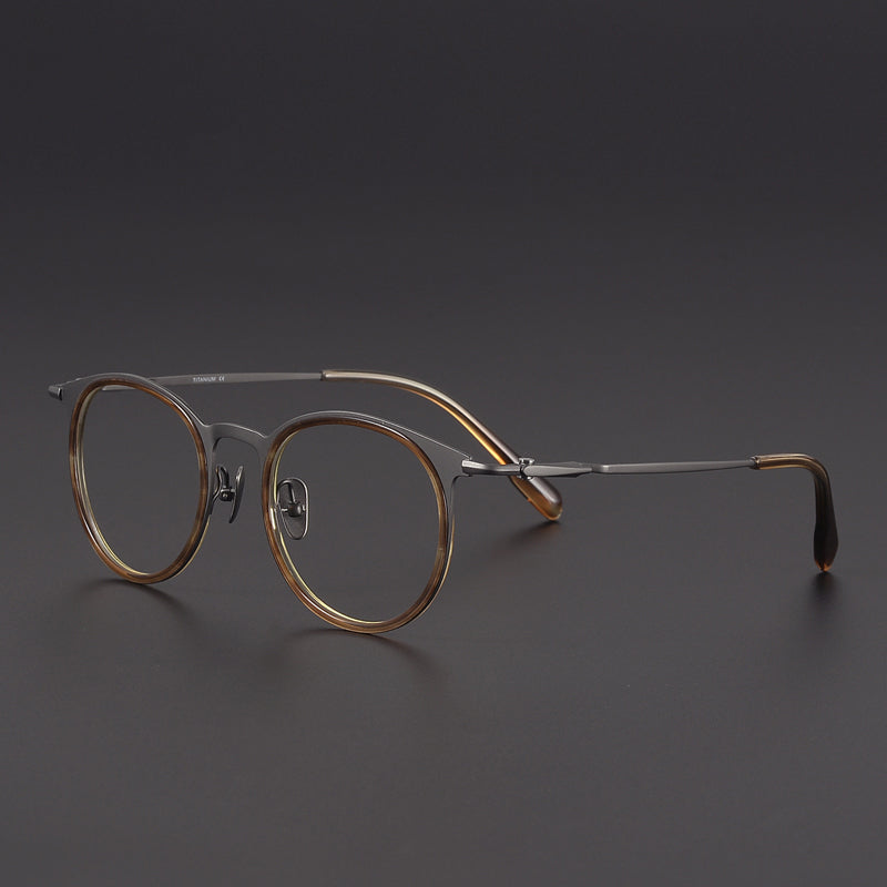 Round Glasses EF1100 - Wide Frames for Men with Larger Heads