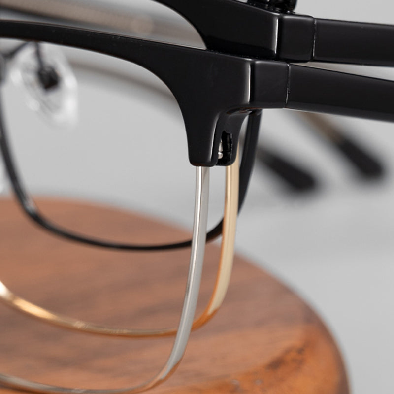 Browline Glasses EF1005 - Wide Frames for Men with Larger Heads
