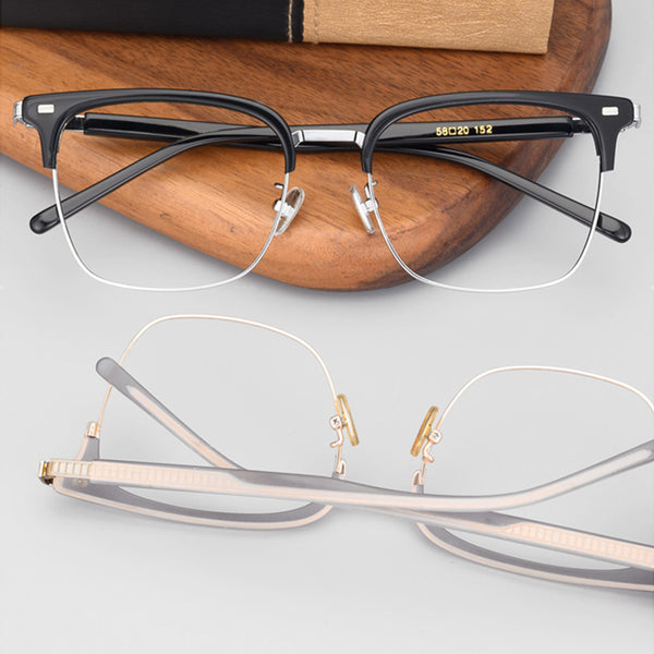 Browline Glasses A3905 - Wide Frames for Men with Larger Heads