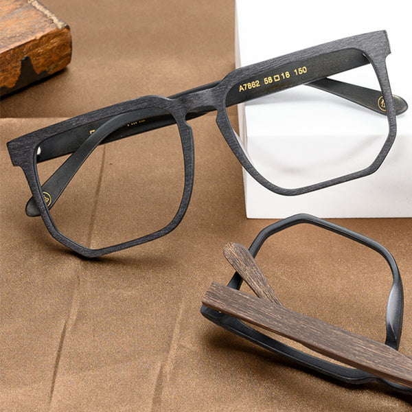 Square Glasses A1046 - Wide Frames for Men with Larger Heads