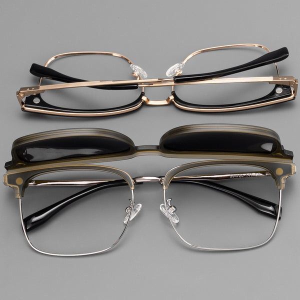 Browline Glasses EF1093 - Wide Frames for Men with Larger Heads