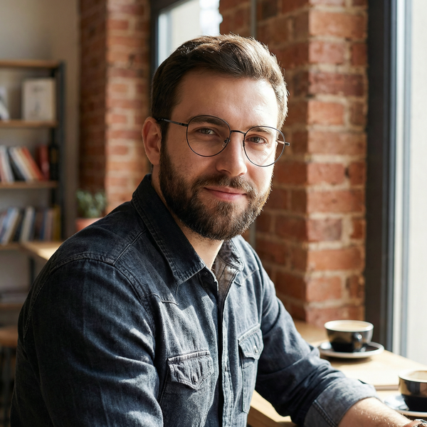 Round Glasses EF1145 - Wide Frames for Men with Larger Heads