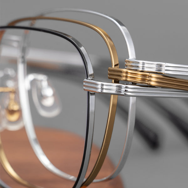Square Glasses EF1004 - Wide Frames for Men with Larger Heads