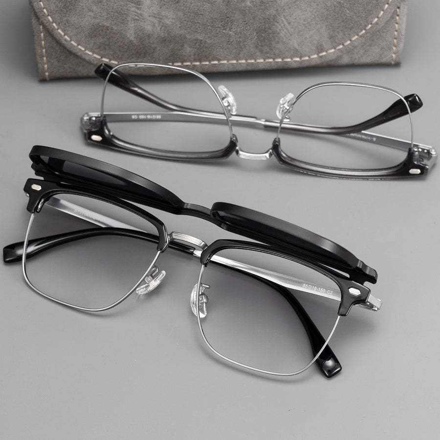 Browline Glasses EF1092 - Wide Frames for Men with Larger Heads