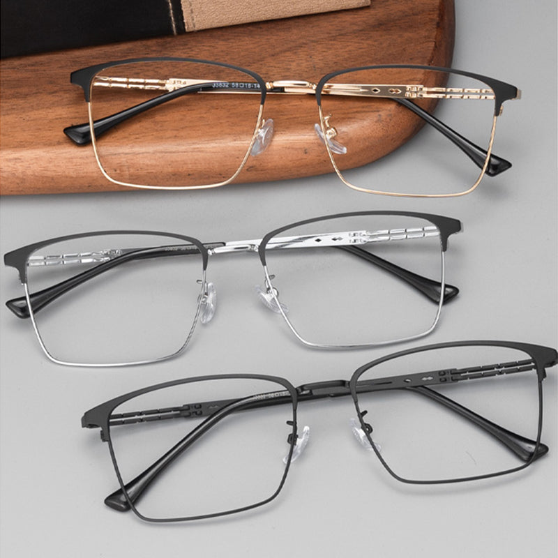 Rectangle Glasses EF1007 - Wide Frames for Men with Larger Heads