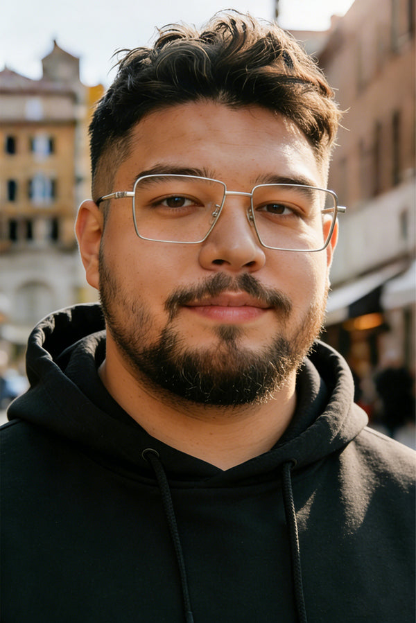 Rectangle Glasses EF1003 - Wide Frames for Men with Larger Heads