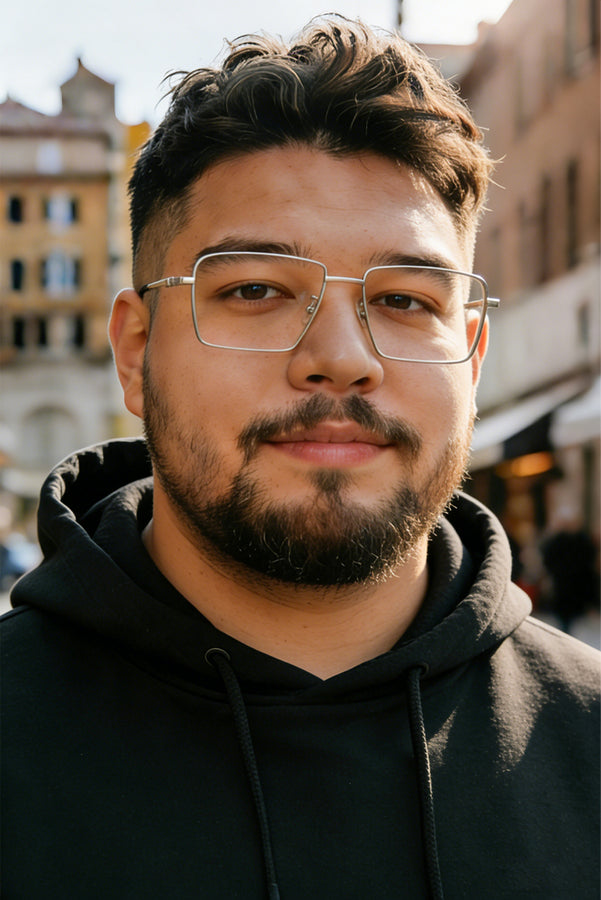 Rectangle Glasses EF1003 - Wide Frames for Men with Larger Heads