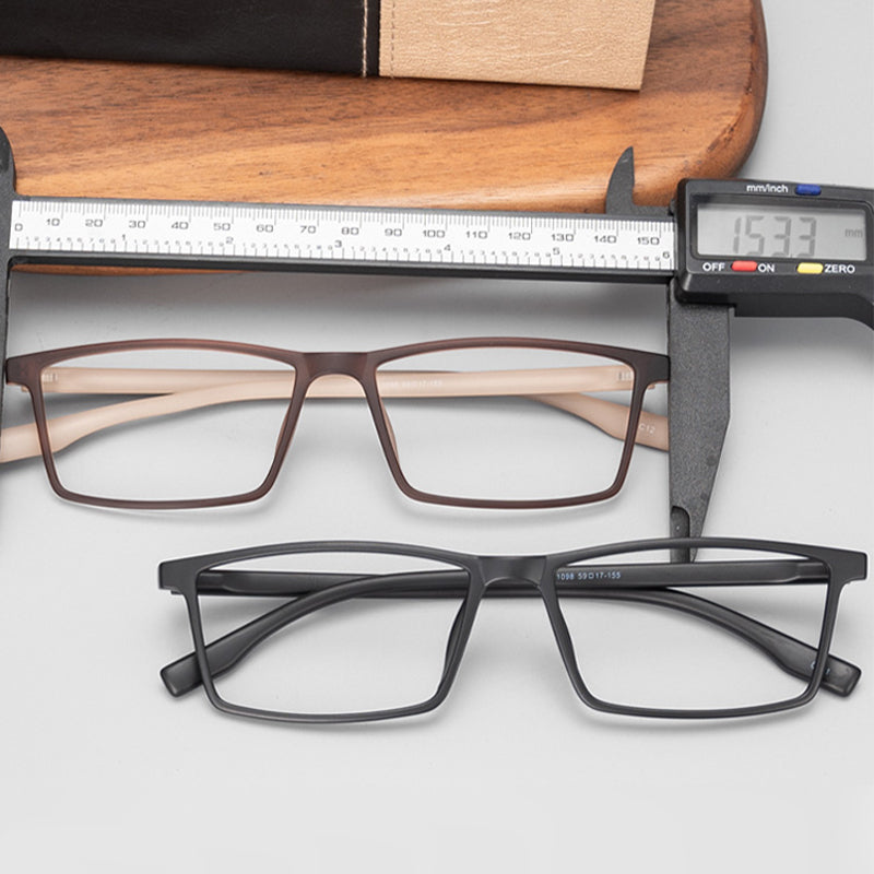 Rectangle Glasses A3920 - Wide Frames for Men with Larger Heads