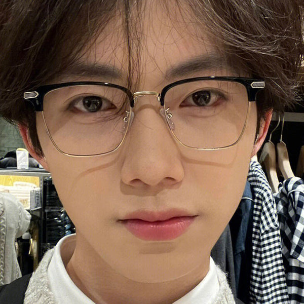 Browline Glasses EF1002 - Wide Frames for Men with Larger Heads