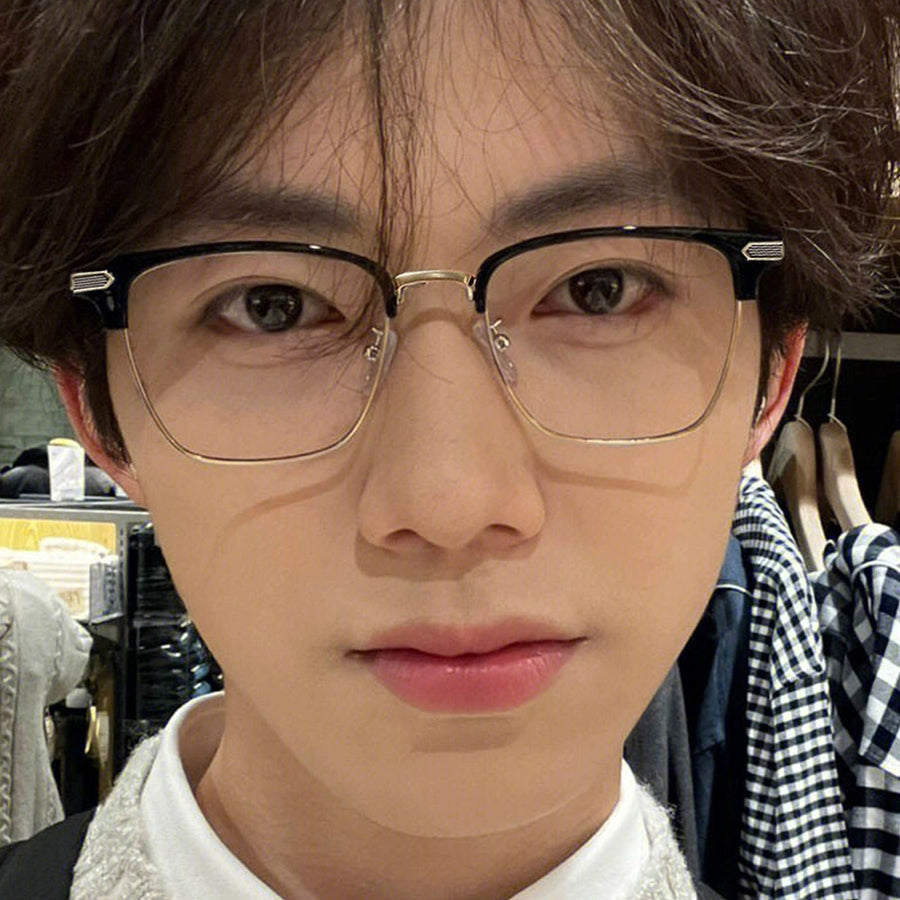 Browline Glasses EF1002 - Wide Frames for Men with Larger Heads