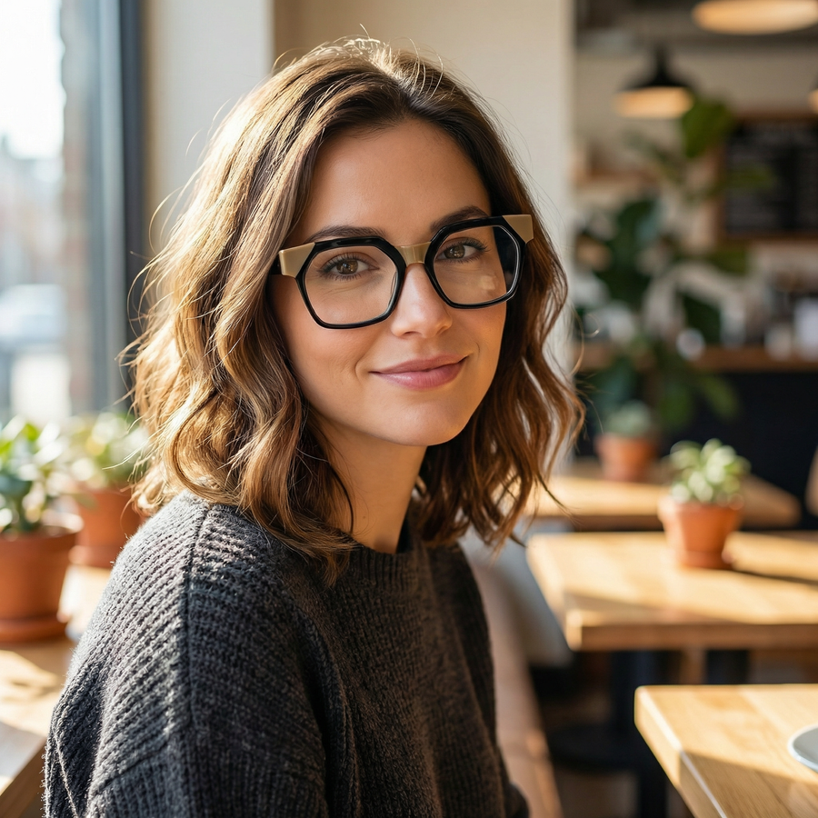 Square Glasses A3724