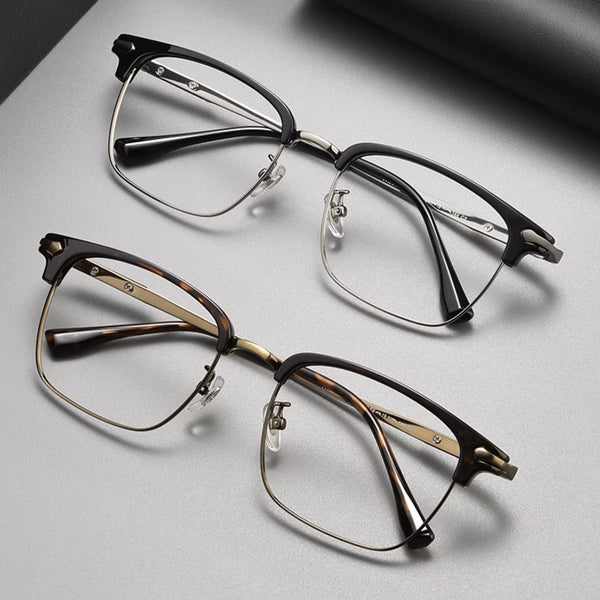 Browline Glasses EF1085 - Wide Frames For Men With Larger Heads