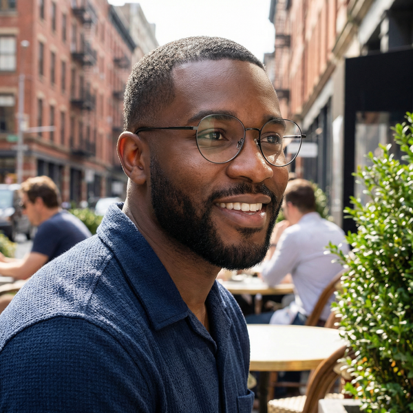 Round Glasses EF1145 - Wide Frames for Men with Larger Heads