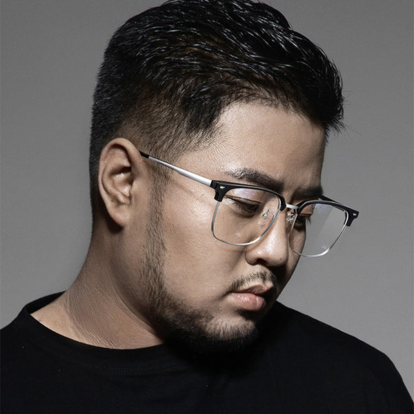 Browline Glasses EF1073 - Wide Frames For Men With Larger Heads