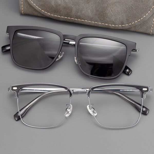 Browline Glasses EF1092 - Wide Frames for Men with Larger Heads