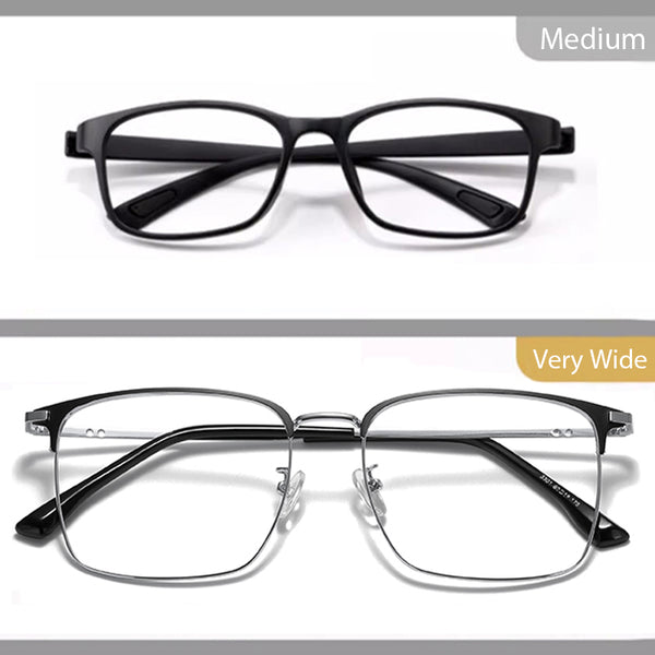 Square Glasses EF1034 - Wide Frames for Men with Larger Heads