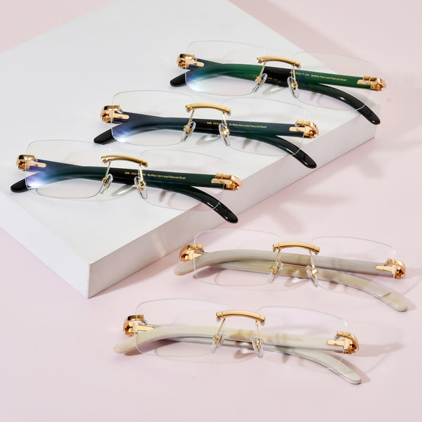Buffalo Horn Rectangle Glasses BR1309
