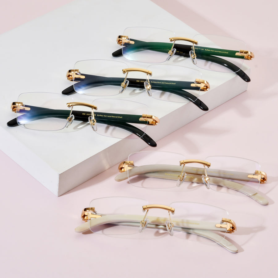 Buffalo Horn Rectangle Glasses BR1309