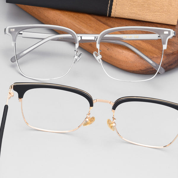 Browline Glasses A3905 - Wide Frames for Men with Larger Heads
