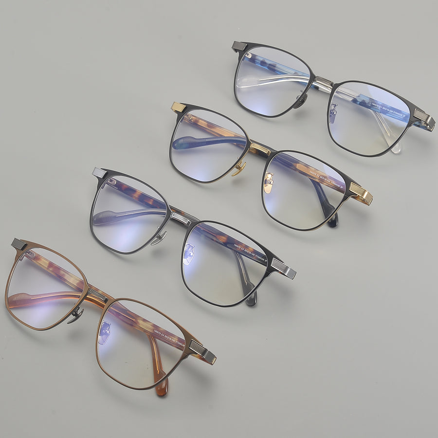 Square Glasses EF1124 - Wide Frames for Men with Larger Heads