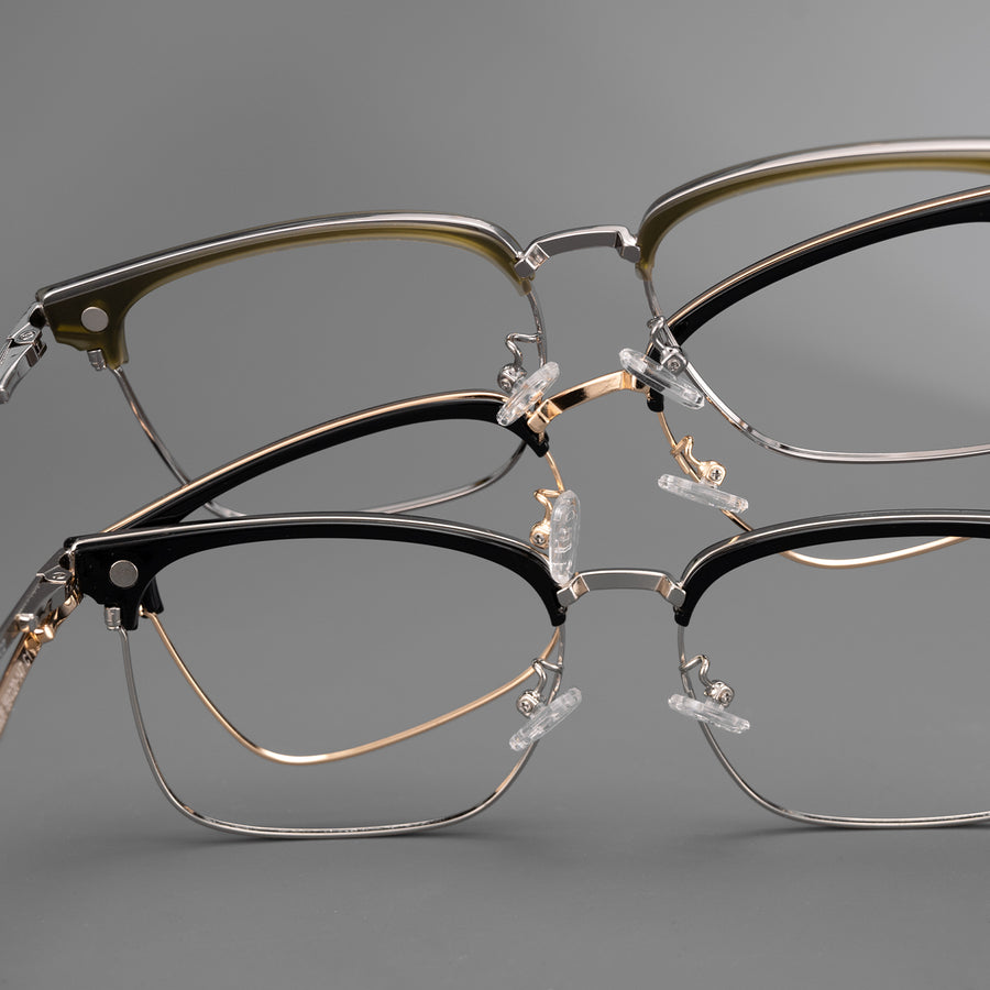 Browline Glasses EF1093 - Wide Frames for Men with Larger Heads