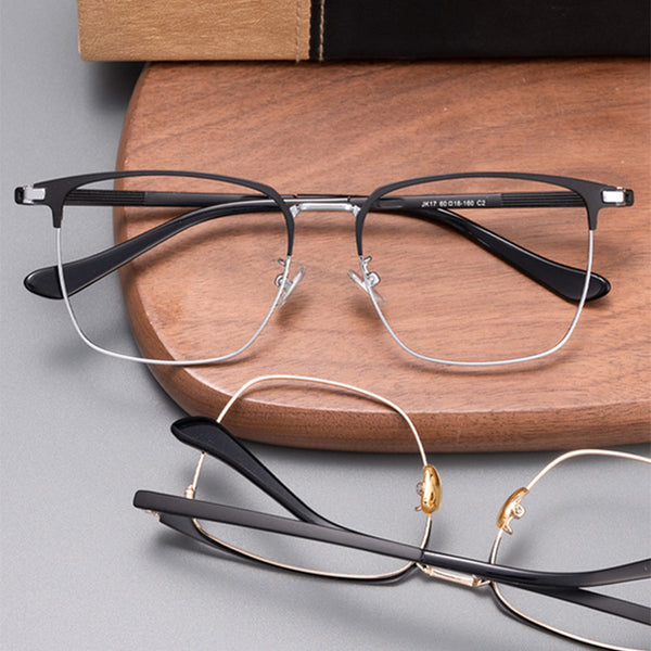 Square Glasses A1042 - Wide Frames for Men with Larger Heads