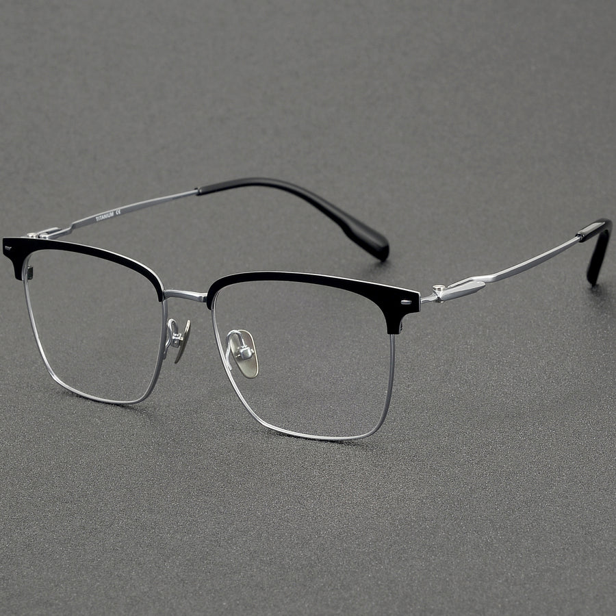 Browline Glasses EF1122 - Wide Frames for Men with Larger Heads