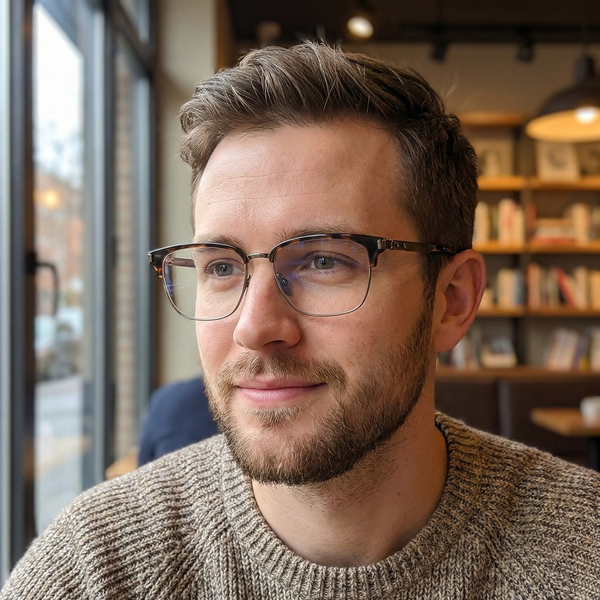 Browline Glasses EF1147 - Wide Frames for Men with Larger Heads