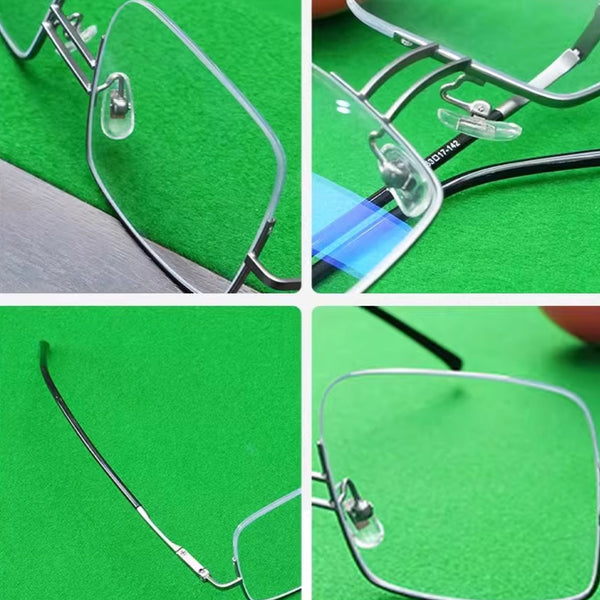 Square Billiards & Pool Glasses RV1052 – Reverse Half-Rim, Adjustable Tilt