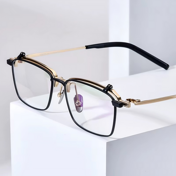Rectangle Flip Up Glasses TG1243 - Wide Frames for Men with Larger Heads