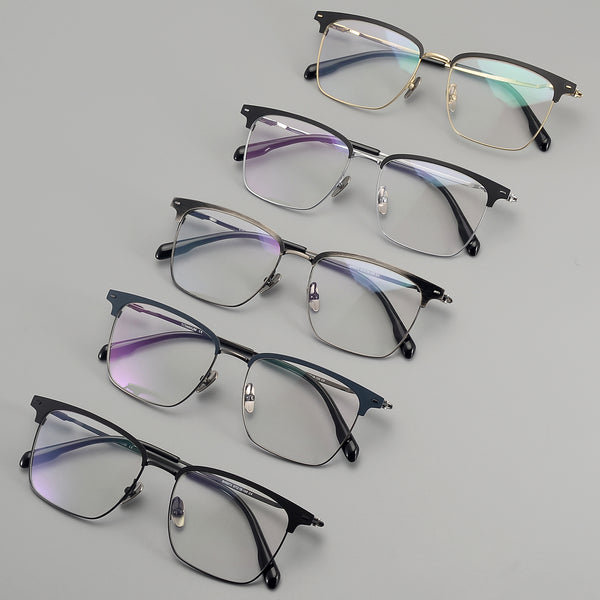 Browline Glasses EF1122 - Wide Frames for Men with Larger Heads
