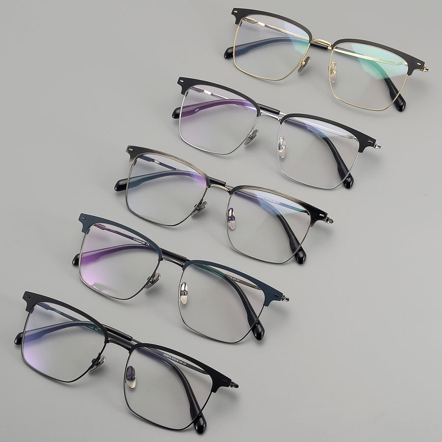 Browline Glasses EF1122 - Wide Frames for Men with Larger Heads