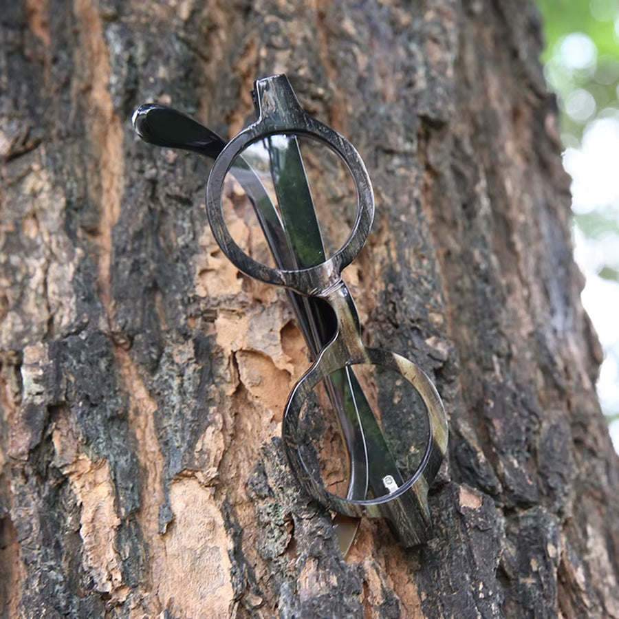 Buffalo Horn Round Glasses NJ1112