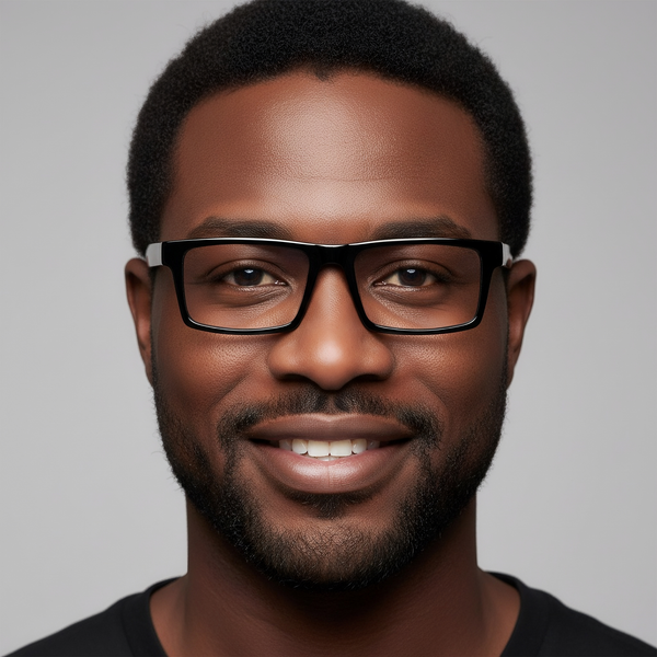 Rectangle Glasses EF1015 - Wide Frames for Men with Larger Heads