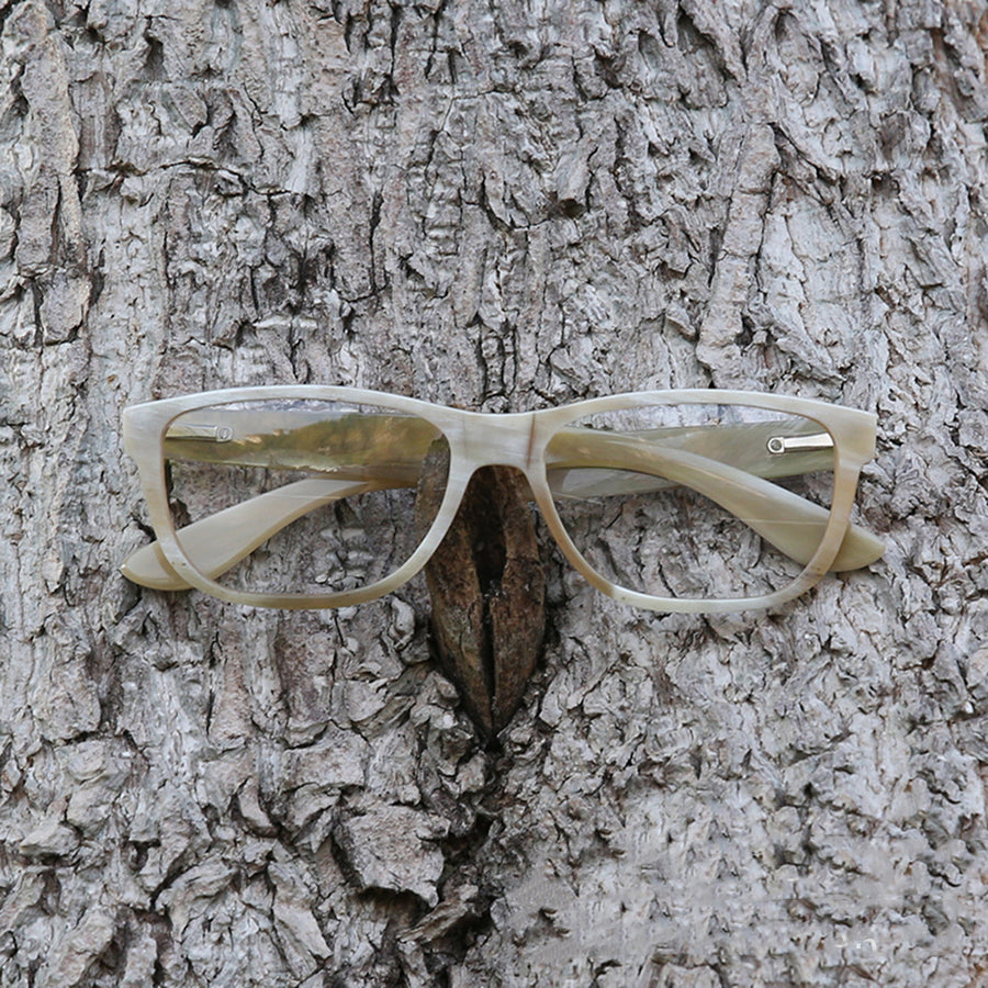Buffalo Horn Rectangle Glasses NJ1136