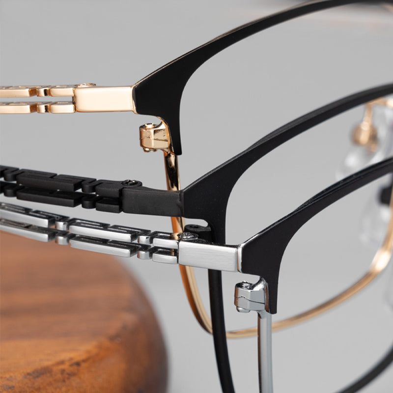 Rectangle Glasses EF1007 - Wide Frames for Men with Larger Heads