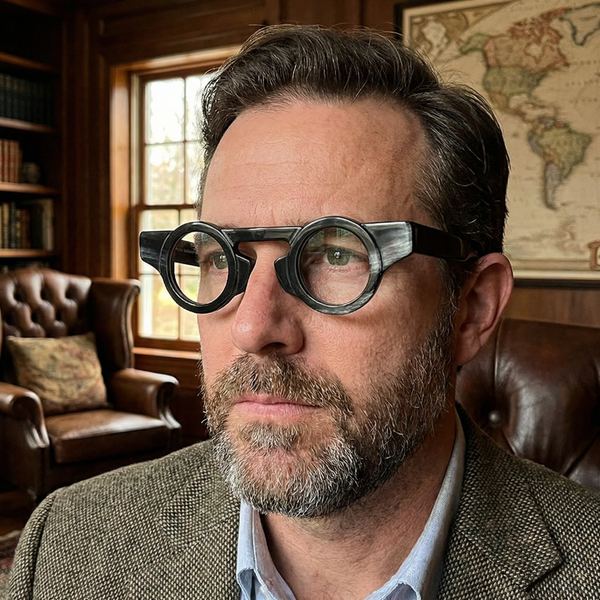 Buffalo Horn Round Glasses NJ1045