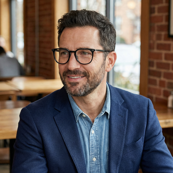 Round Glasses A1172 - Wide Frames for Men with Larger Heads