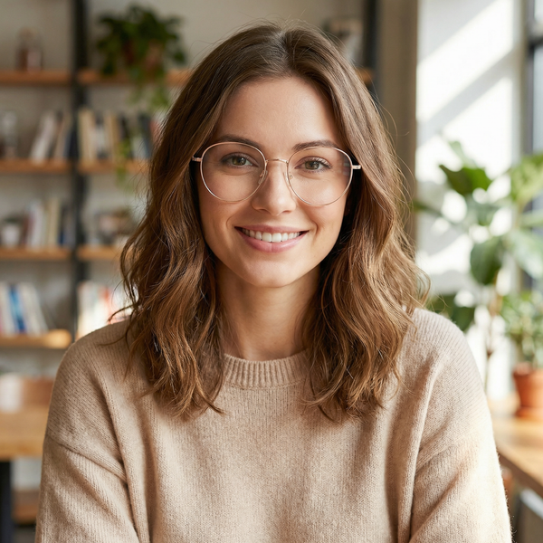 Round Glasses EF1145 - Wide Frames for Men with Larger Heads