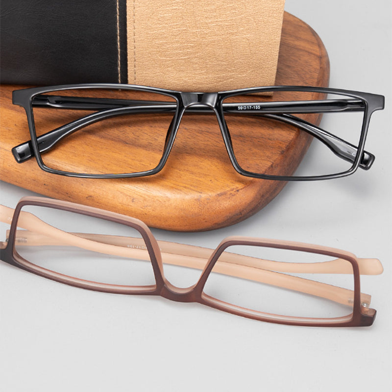 Rectangle Glasses A3920 - Wide Frames for Men with Larger Heads