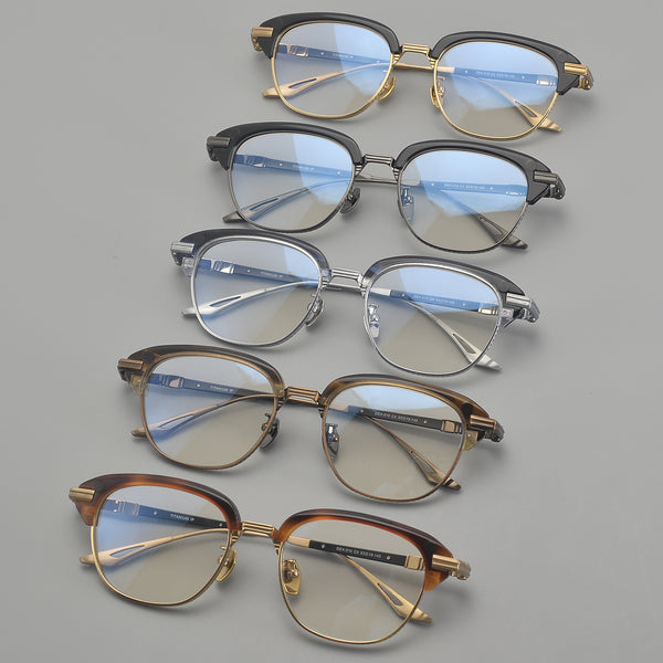 Browline Glasses EF1132 - Wide Frames for Men with Larger Heads