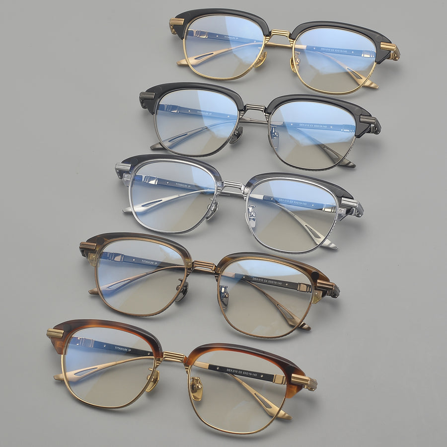 Browline Glasses EF1132 - Wide Frames for Men with Larger Heads