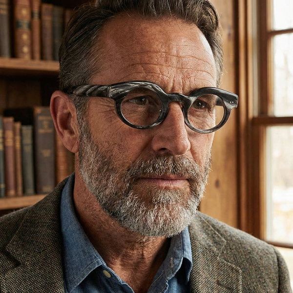 Buffalo Horn Round Glasses NJ1074