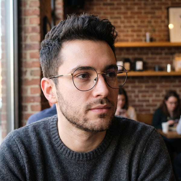 Round Glasses A3878 - Wide Frames for Men with Larger Heads